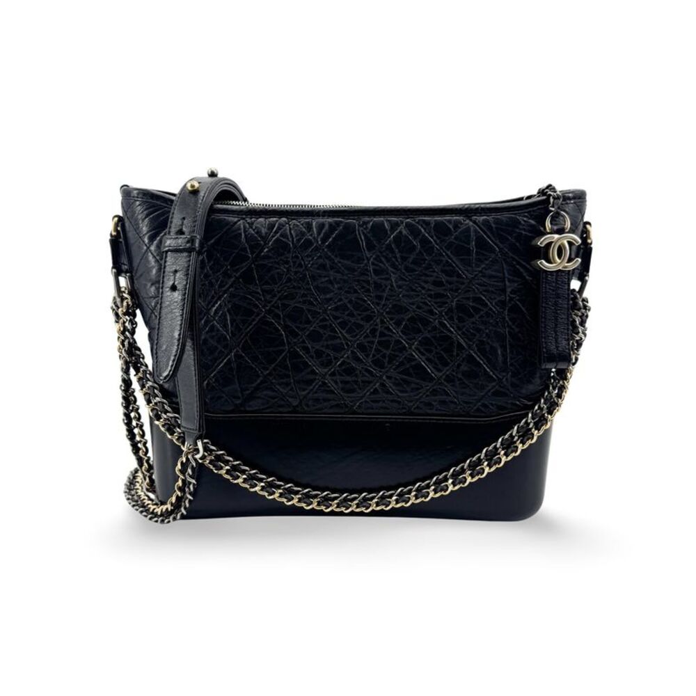 Chanel Gabrielle Small Hobo Bag Black Vintage Calfskin